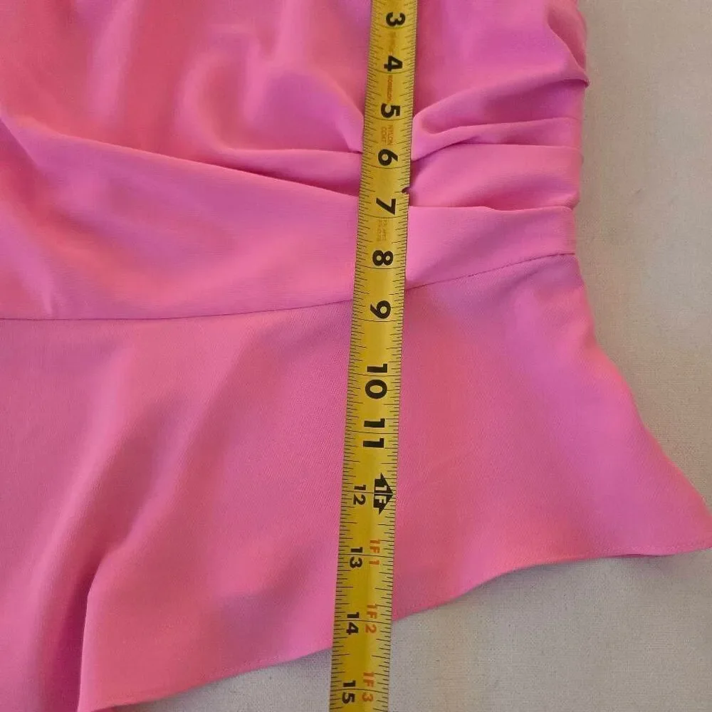 Amanda Uprichard New York Womens One Shoulder Bow Dressy Top Pink Medium - Picture 10 of 12